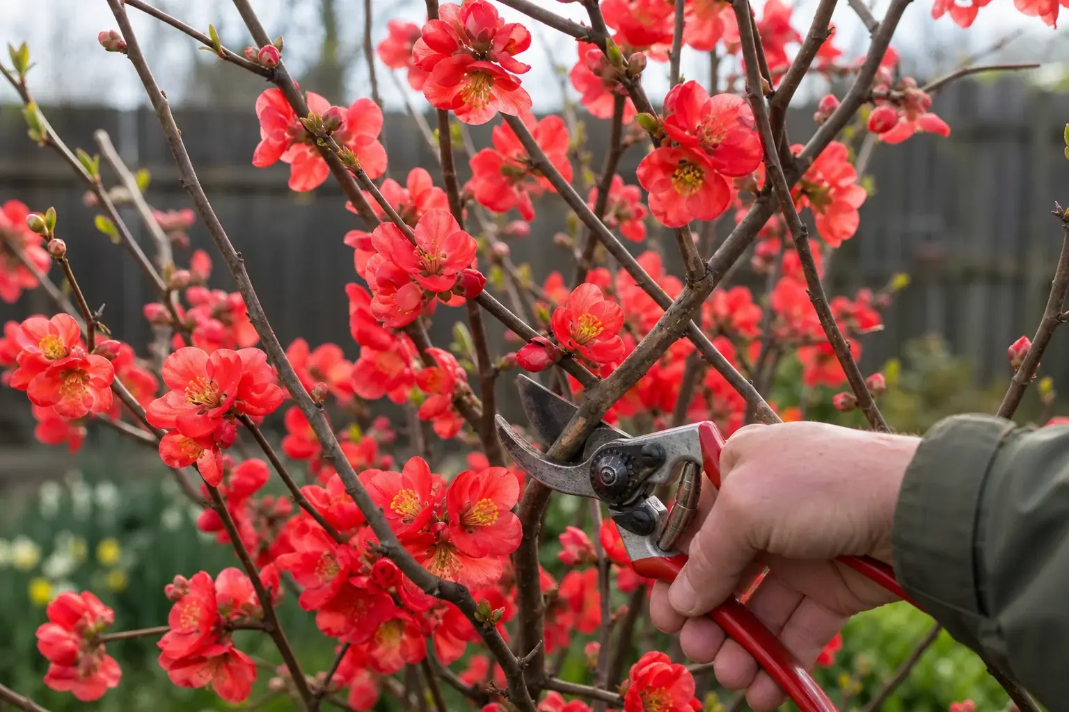Wanneer sierkwee (chaenomeles) snoeien?